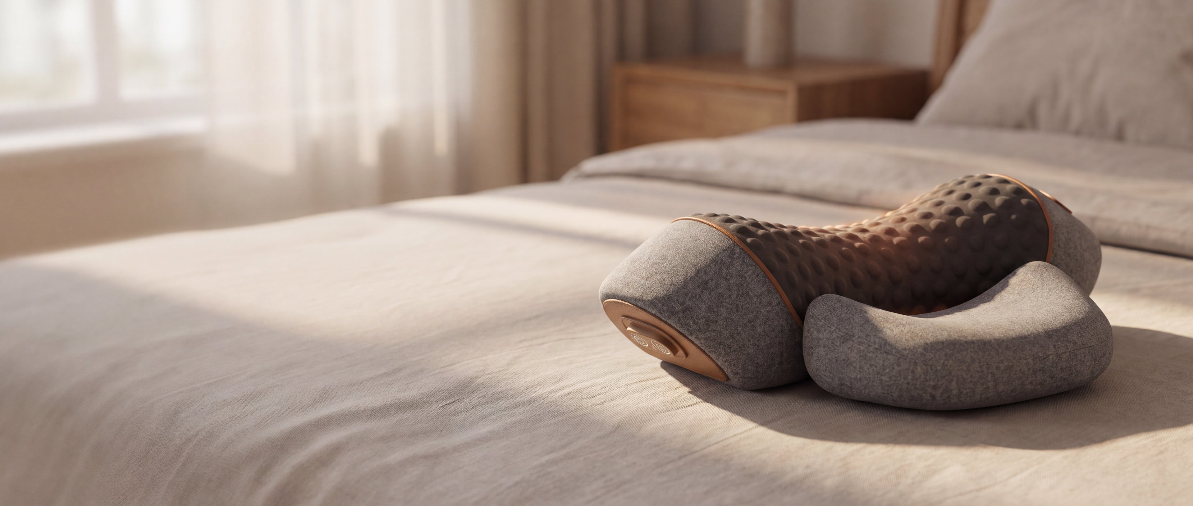 Thermalign on a bed in morning light